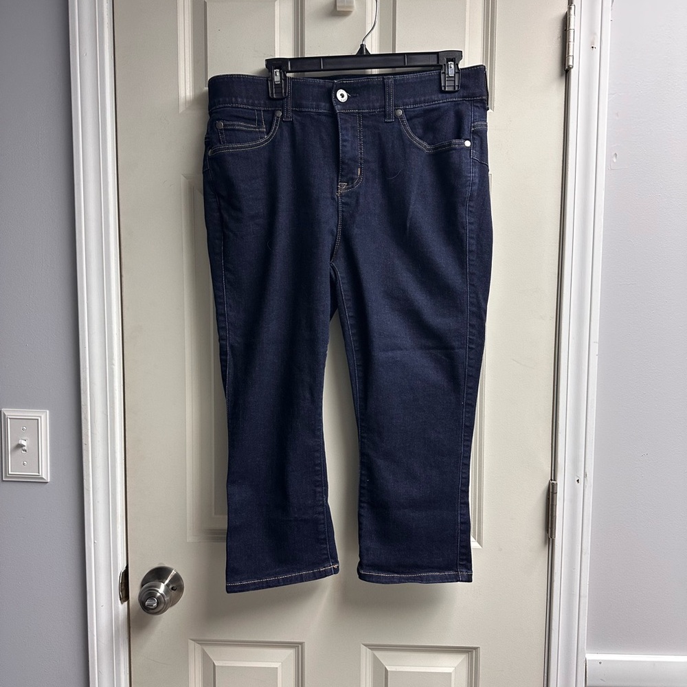 Retro Chic Navy Ankle Jeans